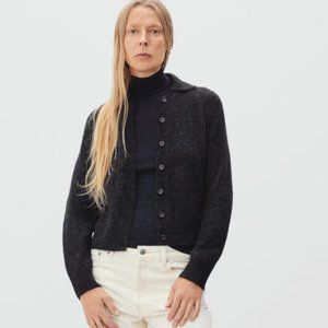 Everlane Alpaca Collared Cardigan